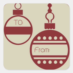 Adesivo Quadrado Vintage Style Ornament Gift tag Stickers (20)