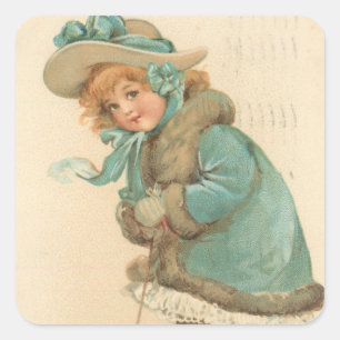 Adesivo Quadrado Vintage te desejando um feliz Natal