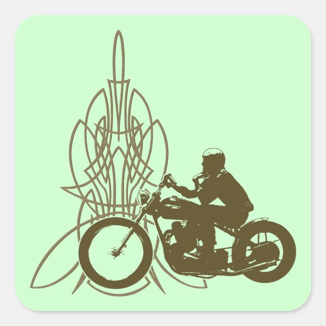 Adesivo Quadrado Vintage Triumph Riding (Frente)