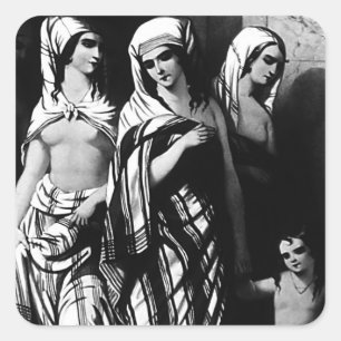 Adesivo Quadrado Vintage Turkey Istambul Topkapi museum 1970