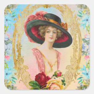 Adesivo Quadrado Vintage - Vintage