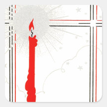 Vintage Vintage Vela de Natal na Janela