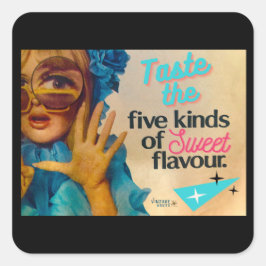 Adesivo Quadrado Vintage Voices Sticker