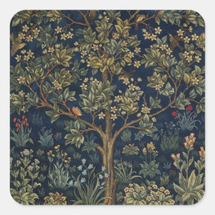 Adesivo Quadrado Vintage William Morris–Árvore da Vida
