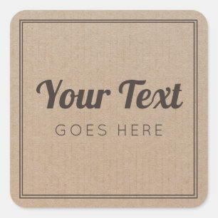 Adesivo Quadrado Vintagem de produtos feitos à mão Simples Trendage