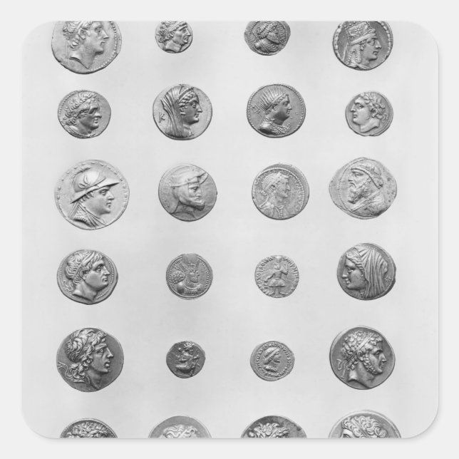 Adesivo Quadrado Vinte e quatro moedas (Frente)