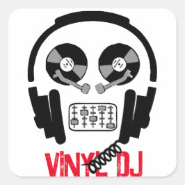 Adesivo Quadrado Vinyl DJ Square Sticker