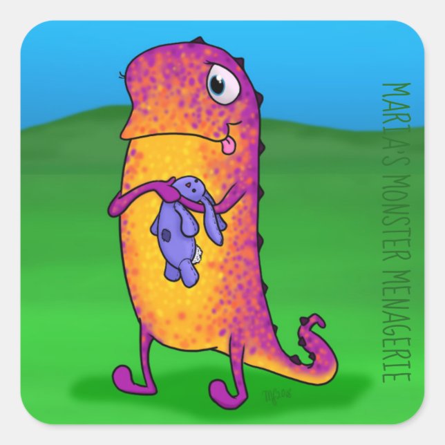 Adesivo Quadrado Viola, autocolante (Frente)