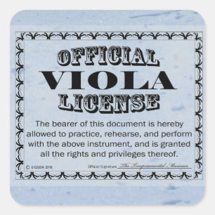Adesivo Quadrado Viola License Square Sticker