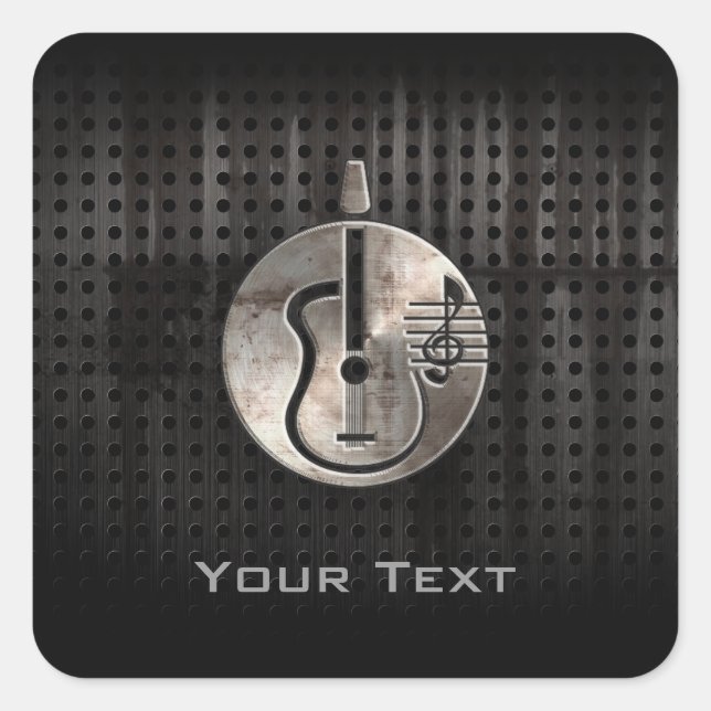Adesivo Quadrado Violão acústico robusto (Frente)