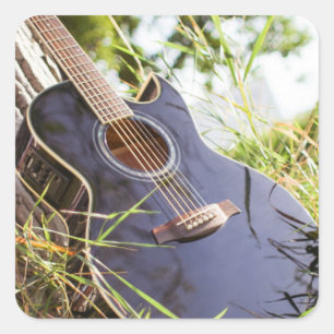 Adesivo Quadrado Violão Bass bonito