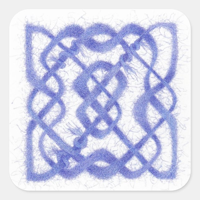 Adesivo Quadrado VIOLET CELTIC KNOT Large Square Stickers (Frente)