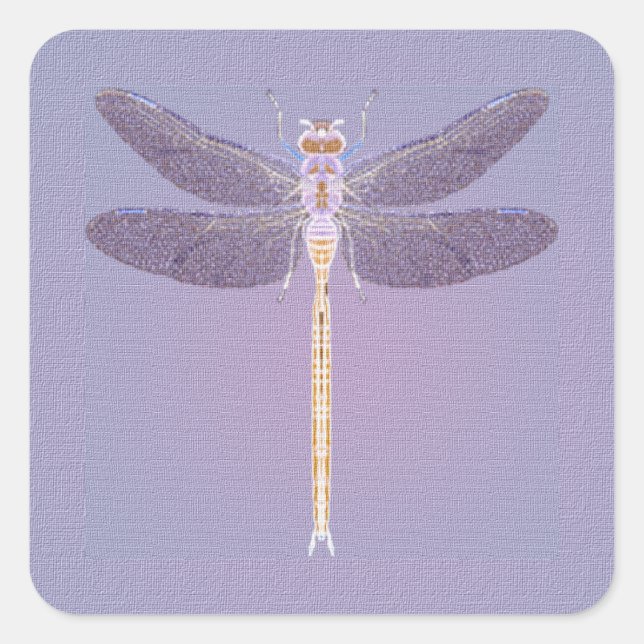 Adesivo Quadrado Violet Dragonfly (Frente)