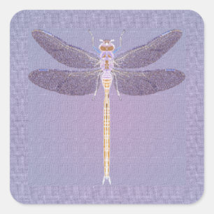 Adesivo Quadrado Violet Dragonfly