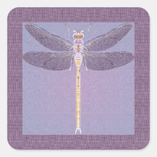 Adesivo Quadrado Violet Dragonfly