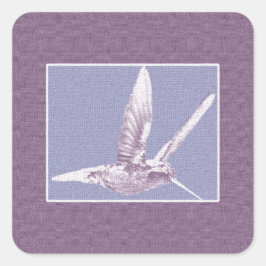 Adesivo Quadrado Violet Hummingbird