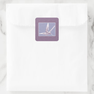 Adesivo Quadrado Violet Hummingbird