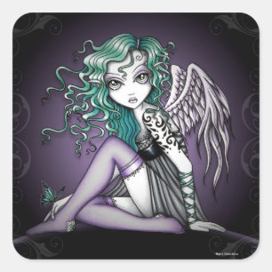 Adesivo Quadrado Violet Tattoo Angel Stickers