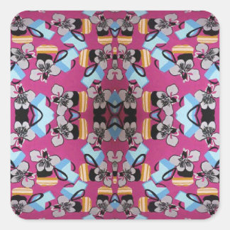 Adesivo Quadrado Violetas Doce E Mobiliário