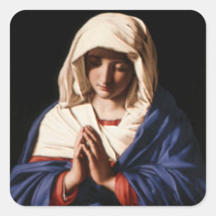 Adesivo Quadrado Virgem Abençoada Maria - Mãe de Deus