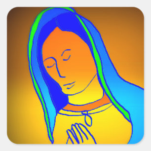 Adesivo Quadrado Virgem De Guadalupe