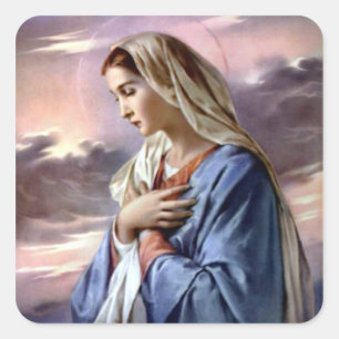 Adesivo Quadrado Virgem Maria abençoada - mãe do deus