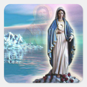 Adesivo Quadrado Virgem Maria abençoada - mãe do deus