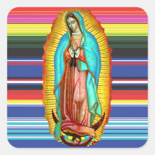 Adesivo Quadrado Virgem Maria Nossa Senhora de Guadalupe Tilma Stic