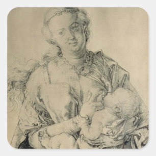 Adesivo Quadrado Virgem Maria sugando a Criança Cristo, 1512