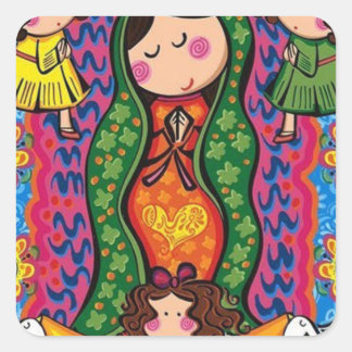 ADESIVO QUADRADO VIRGEN DE GUADALUPE CARICATURA 05 PRO PERSONALIZÁV