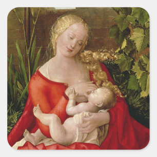 Adesivo Quadrado Virgin e criança "Madonna com a íris", 1508