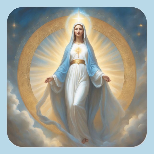 Adesivo Quadrado Virgin Mary Halo Heavenly Representation (Criador carregado)