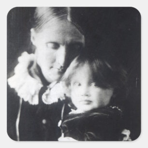 Adesivo Quadrado Virginia Woolf, com sua mãe Julia, 1884