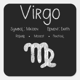 Adesivo Quadrado Virgo Horoscope Astrology Star Sinal de Astrologia