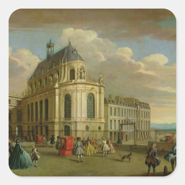 Adesivo Quadrado Visão da Capela do Chateau de (Frente)