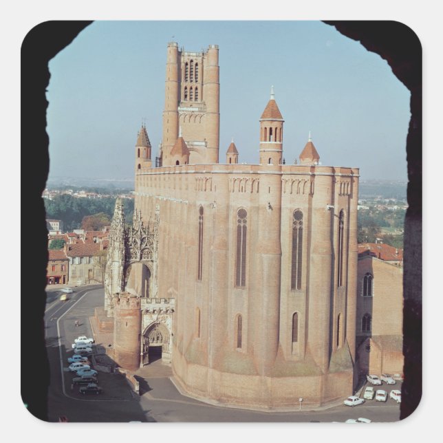 Adesivo Quadrado Visão da Catedral de Sainte-Cecile (Frente)