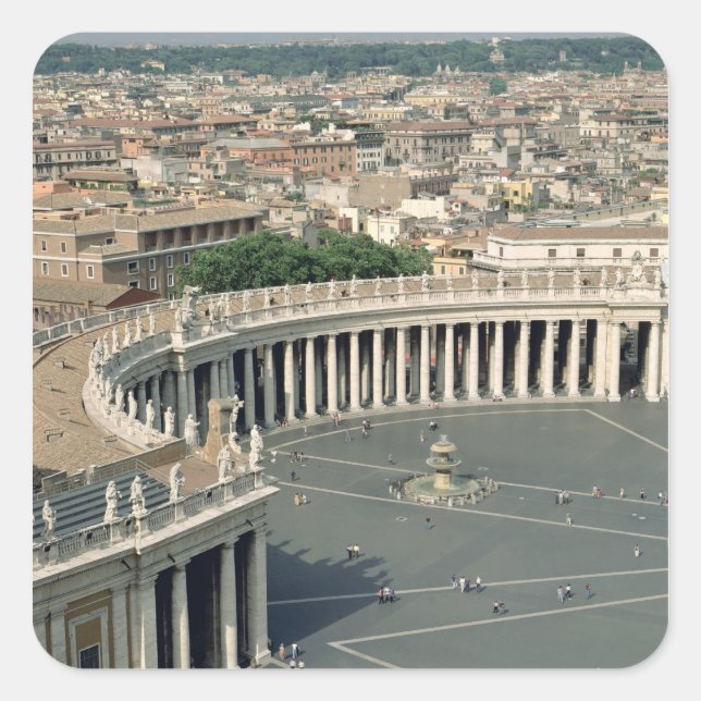 Adesivo Quadrado Visão da piazza (Frente)