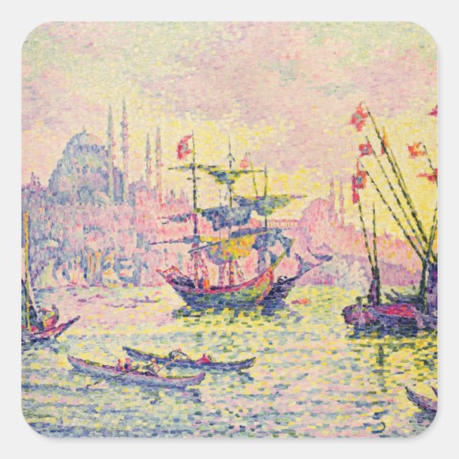 Adesivo Quadrado Visão de Constantinopla, 1907 (Frente)