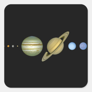 Adesivo Quadrado Visão de longo prazo solar do ~ de Sytem