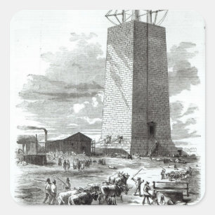 Adesivo Quadrado Visão do Monumento de Washington