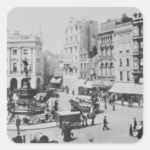 Adesivo Quadrado Visão do Piccadilly Circus, c. 1900
