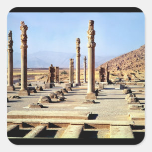 Adesivo Quadrado Visão geral do Apadana fundado c.518 BC