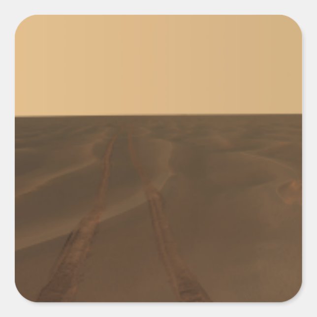 Adesivo Quadrado Visão panorâmica das planícies de Meridiani (Frente)