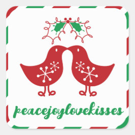 Adesivo Quadrado Visco de Natal Sr & Sra 1º Natal