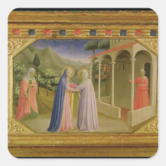 Adesivo Quadrado Visitação, do predella Annunciation (Frente)