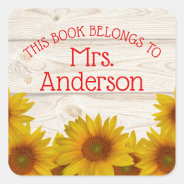 Adesivo Quadrado Visitas em Shiplap | Este livro pertence a