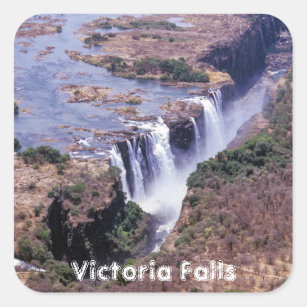 Adesivo Quadrado Vista aérea de Victoria Falls - Zimbabué, África