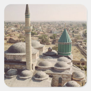 Adesivo Quadrado Vista aérea do Mevlana Tekke