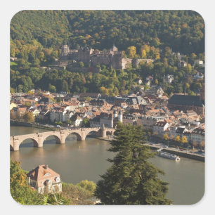 Adesivo Quadrado Vista da Alte Brucke ou Ponte Velha