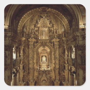 Adesivo Quadrado Vista da capela e do altar alto